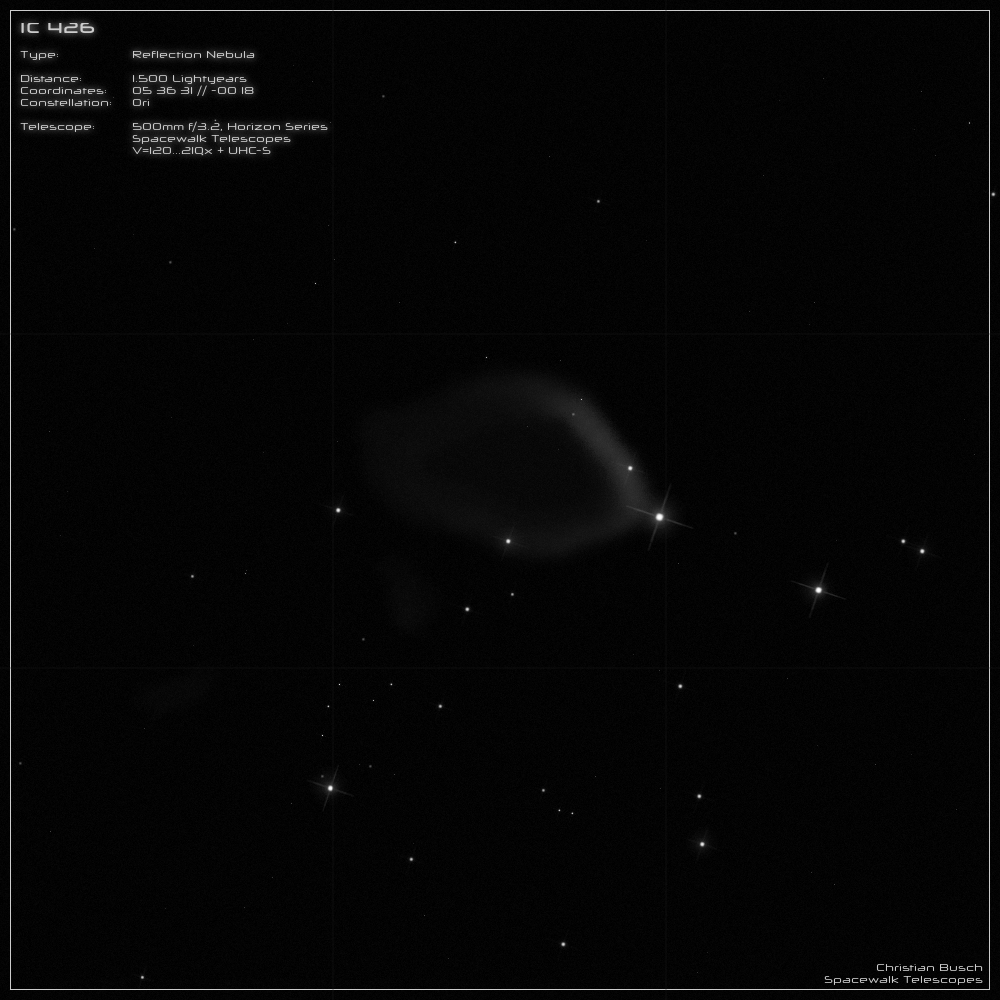 Der Nebel IC 426 im 20 Zoll Dobson- Teleskop (Spiegelteleskop)