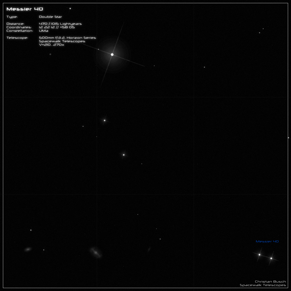 Messier 40 im 20 Zoll Dobson- Teleskop (Spiegelteleskop)