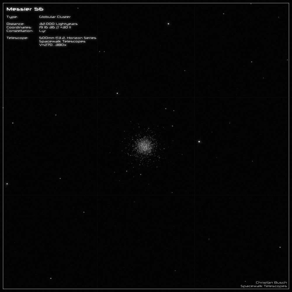 Messier 56 im 20 Zoll Dobson- Teleskop (Spiegelteleskop)