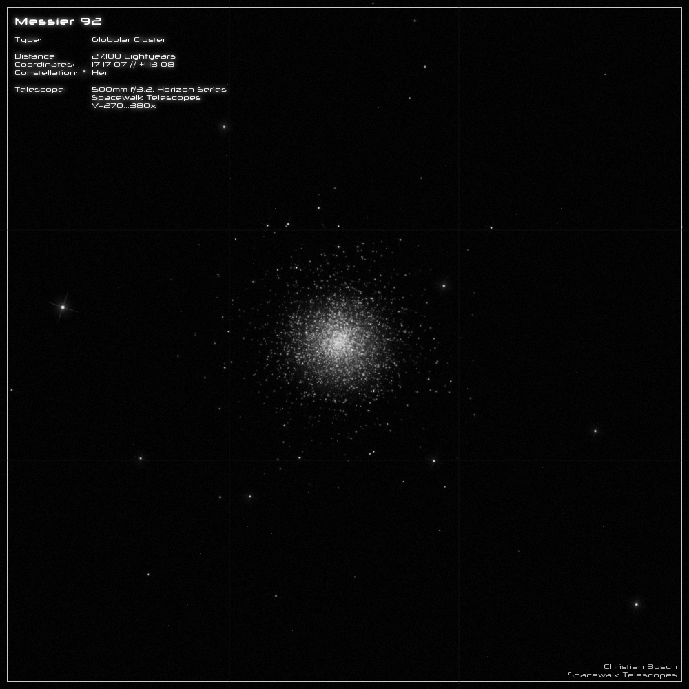 Messier 56 im 20 Zoll Dobson- Teleskop (Spiegelteleskop)