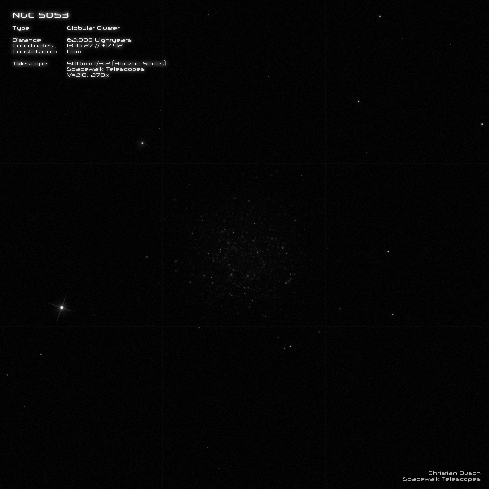 NGC 5053 im 20 Zoll Dobson- Teleskop (Spiegelteleskop)