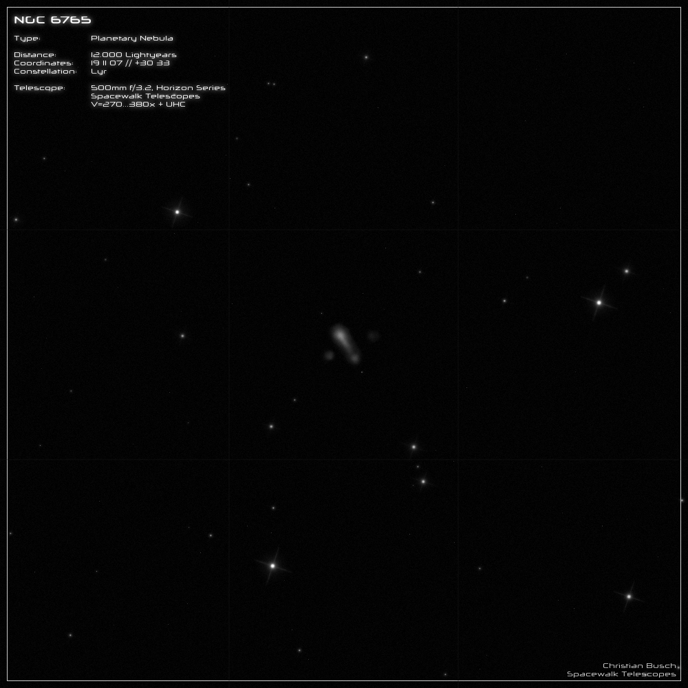 NGC 6765 im 20 Zoll Dobson- Teleskop (Spiegelteleskop)