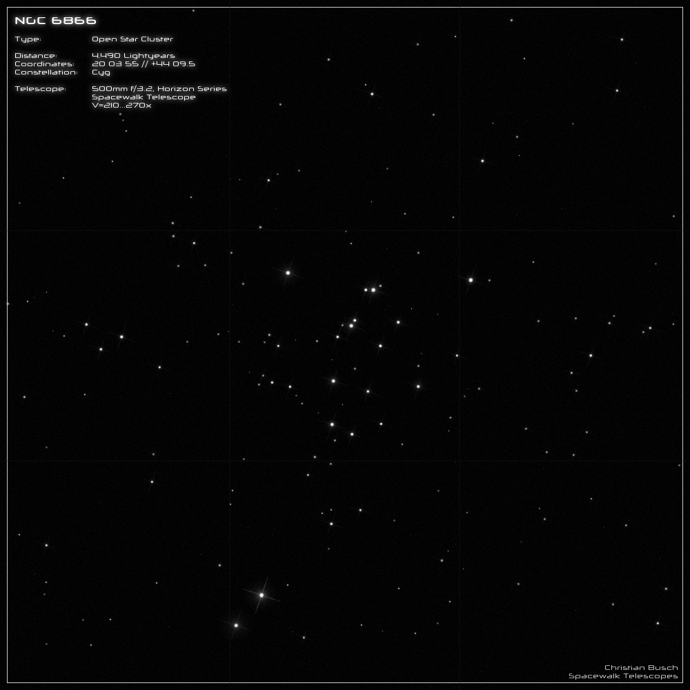 NGC 6866 im 20 Zoll Dobson- Teleskop (Spiegelteleskop)