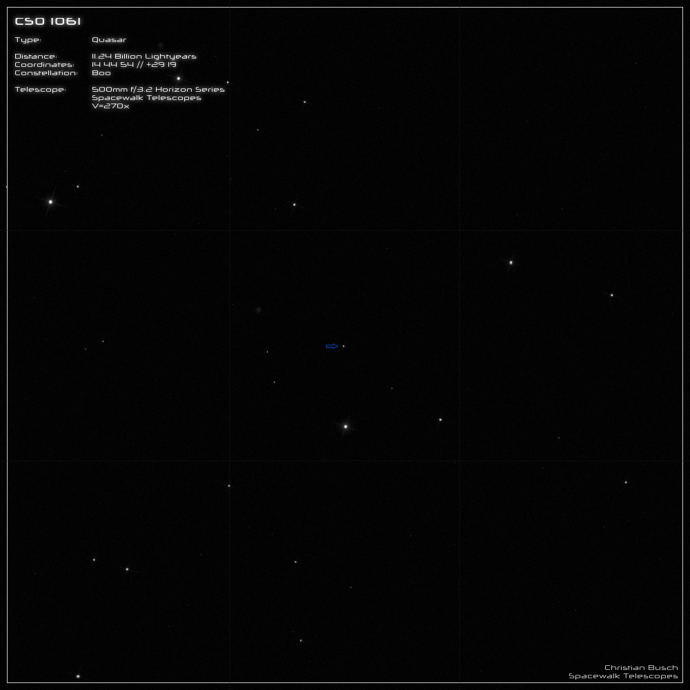 Der Quasar CSO 1061 im 20 Zoll Dobson- Teleskop (Spiegelteleskop)