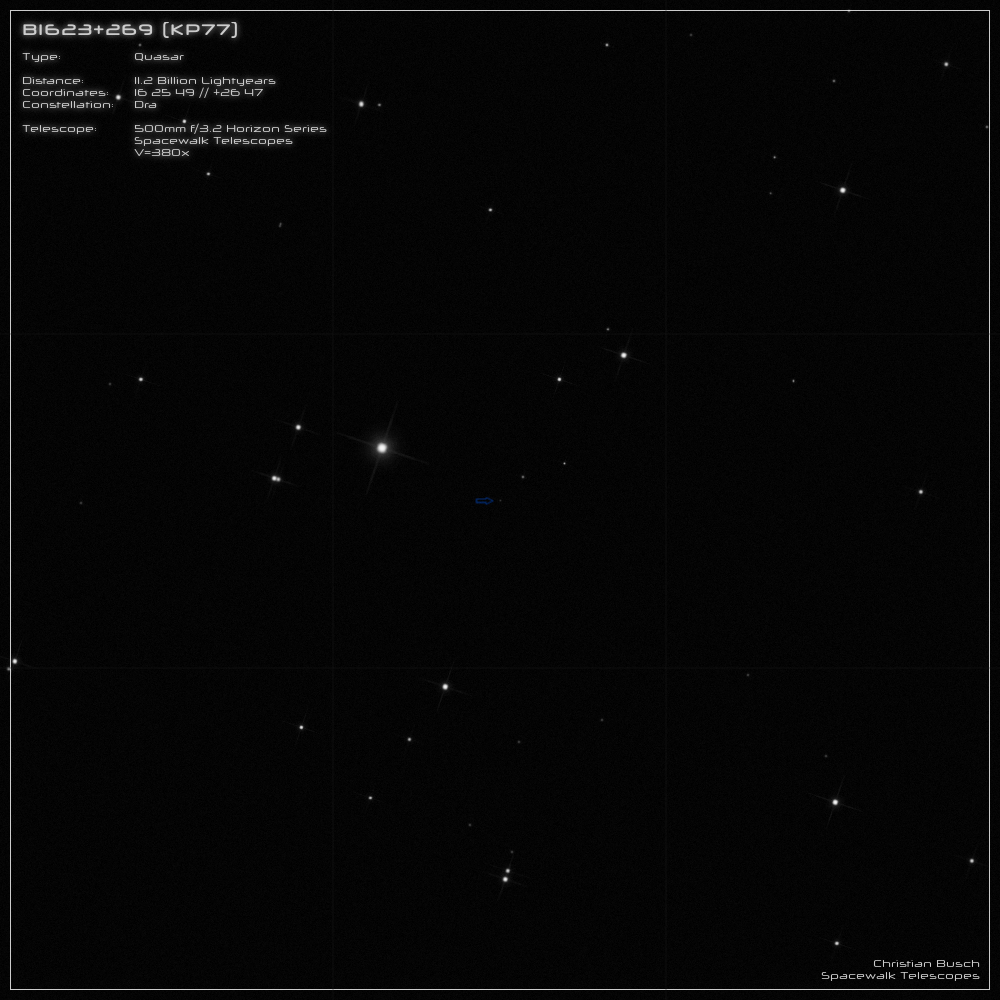 Der Quasar KB77 im 20 Zoll Dobson- Teleskop (Spiegelteleskop)