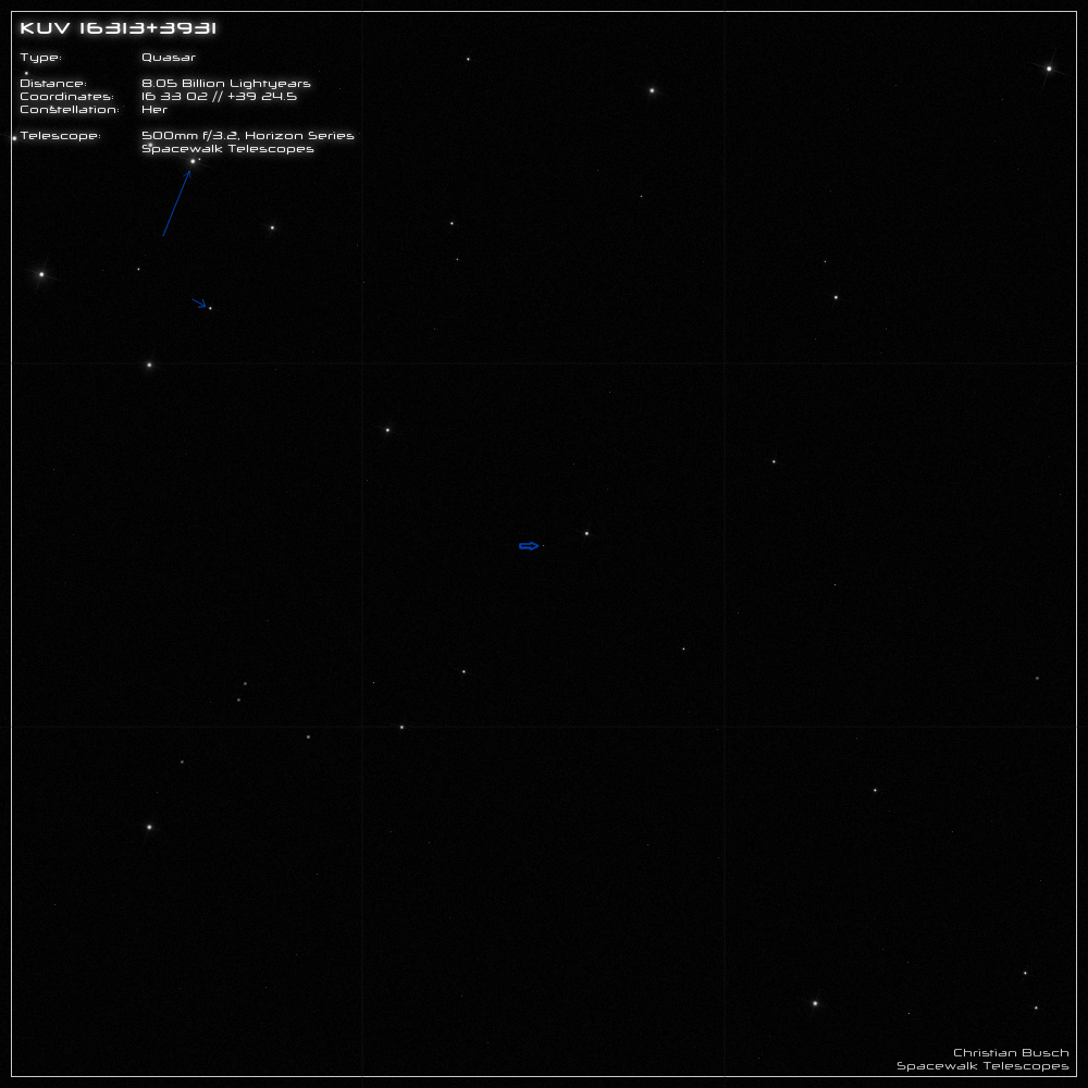 Der Quasar KUV 16313-3931 im 20 Zoll Dobson- Teleskop (Spiegelteleskop)