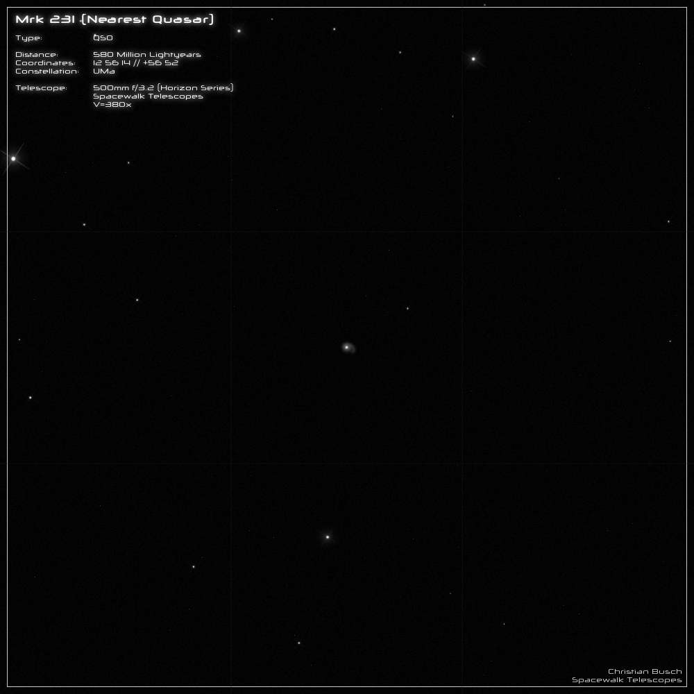 Mrk 231 im 20 Zoll Dobson- Teleskop (Spiegelteleskop)